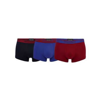 Pack of three navy stretch trunks